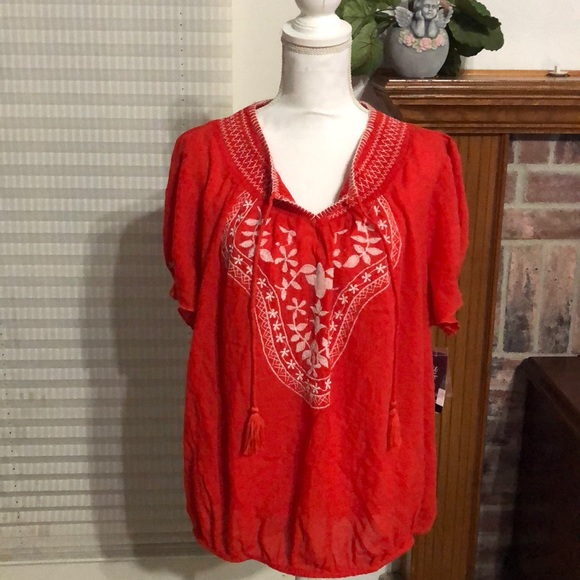 Style Co. Plus Size Smocked Embroidered - Picture 3 of 5